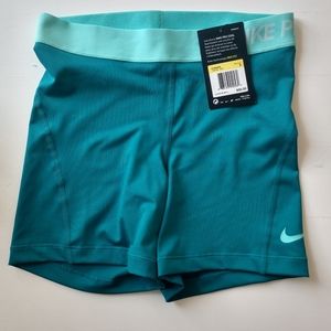 Nike Pro Women's Dri-fit Spandex Teal Blue